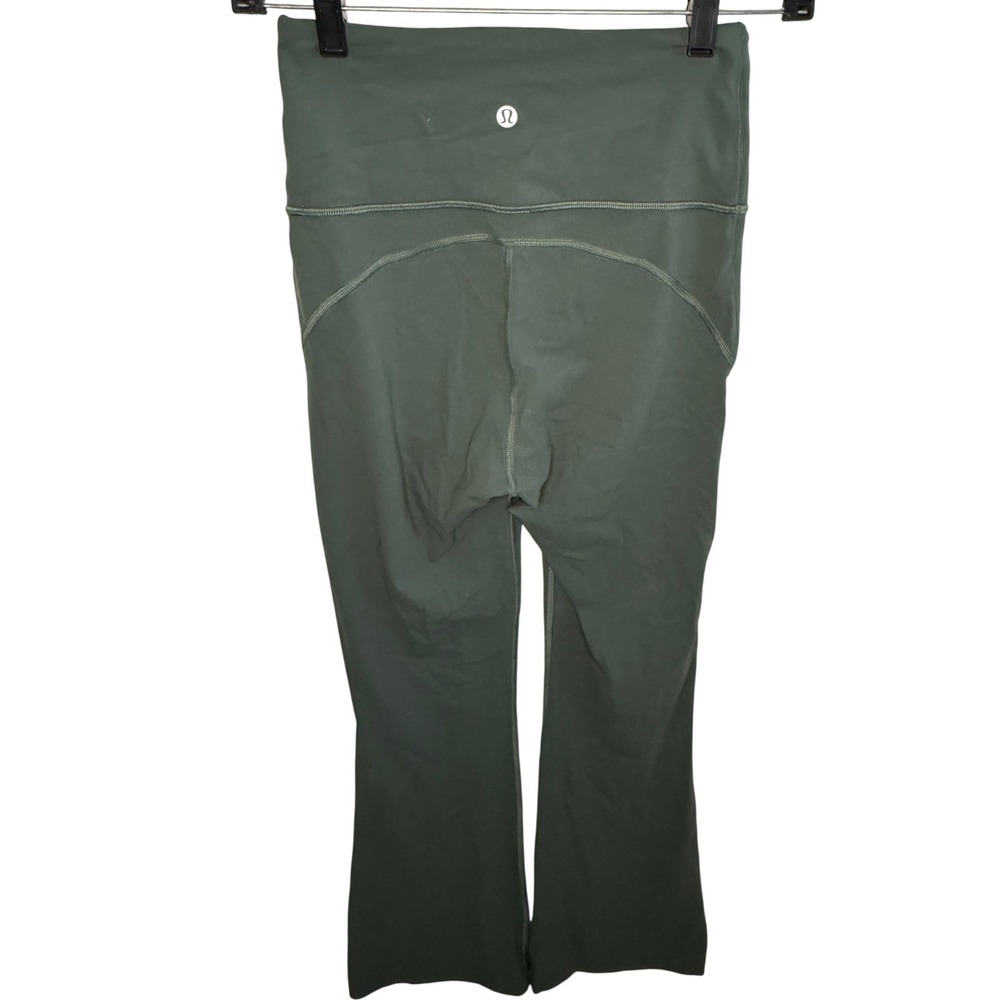 Lululemon Groove‎ Super-High-Rise Flared Pant Green Nulu Yoga Pants Women's 4 - Picture 2 of 8